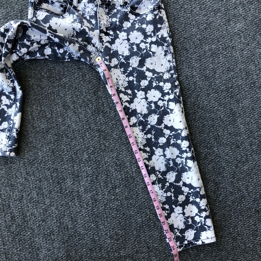 Tory Burch Alexa cropped skinny floral jeans size 27 - Picture 10 of 16
